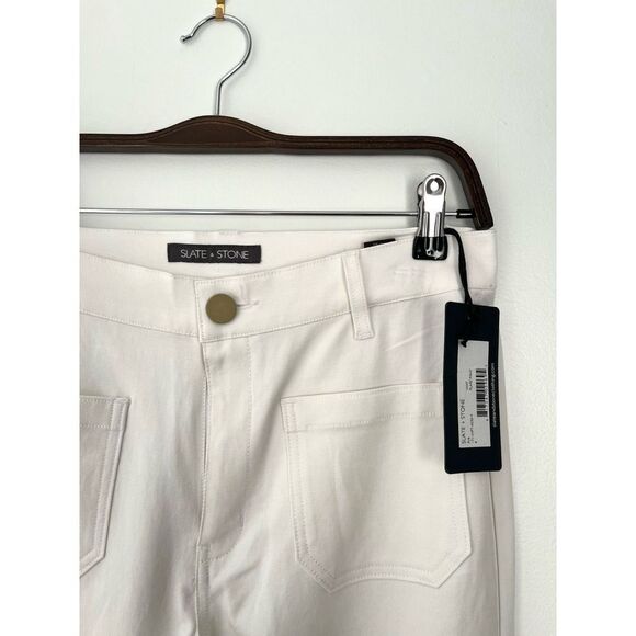 NWT Slate & Stone White Flare Pant, Mid-Rise, Stretch Size 4 - Picture 2 of 7